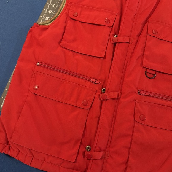 VTG Saturdays Generation Vest Mens L Red Quilted Hike Shoot Barn Chore Utility - Picture 2 of 10